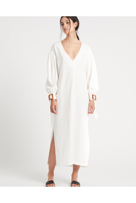 PASCALE OVERSIZED MIDI DRESS (IVORY)