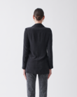 HOLLIE SILK BLAZER (SANDWASH BLACK)