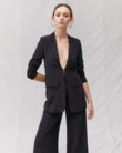 HOLLIE SILK BLAZER (SANDWASH BLACK)