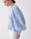 HADLEY WOOL COTTON KNIT (MIST BLUE)