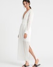 CAPRICE LONG SLEEVE MIDI DRESS (IVORY)