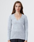 LINEN V JUMPER (SKY)