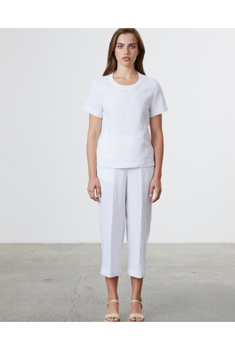 LINEN RELAXED PANT (WHITE)