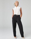 SILK-LINEN TROUSER (BLACK)