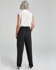 SILK-LINEN TROUSER (BLACK)