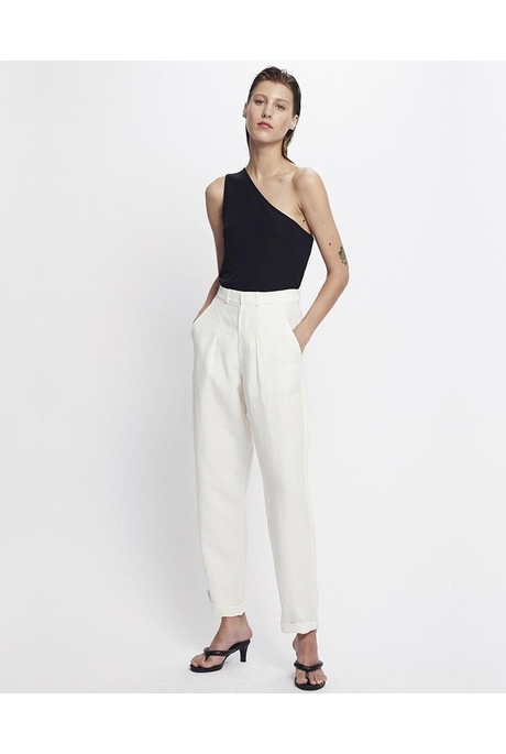 SILK-LINEN TROUSER (WHITE)