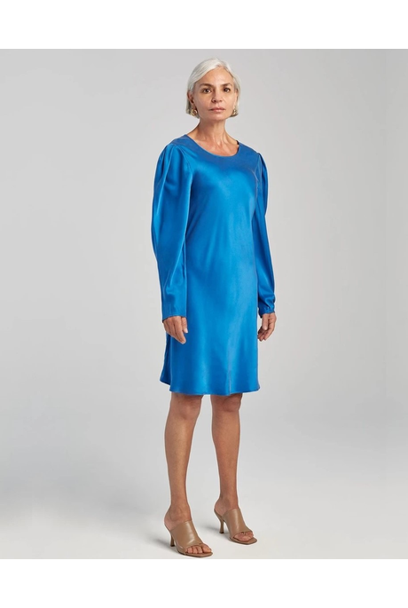 ORIGAMI SLEEVE DRESS (COBALT BLUE)