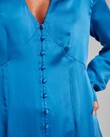 LONG SLEEVED V NECK DRESS (COBALT BLUE)