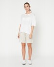 ARROW LINEN TEE (WHITE)