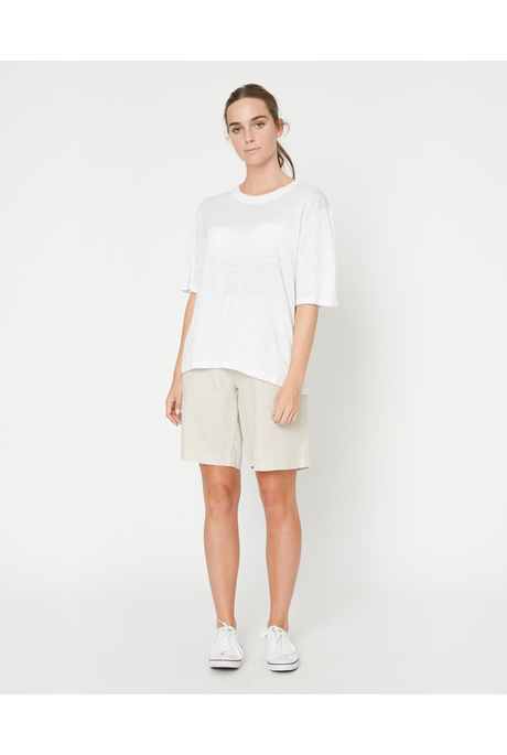 ARROW LINEN TEE (WHITE)