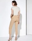 SANDY HIGH WAIST CROPPED CHINO TROUSERS ( BEIGE)