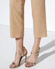 SANDY HIGH WAIST CROPPED CHINO TROUSERS ( BEIGE)