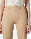 SANDY HIGH WAIST CROPPED CHINO TROUSERS ( BEIGE)