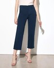 SANDY HIGH WAIST CROPPED CHINO TROUSERS (DARK NAVY)