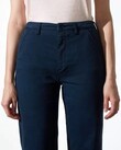 SANDY HIGH WAIST CROPPED CHINO TROUSERS (DARK NAVY)