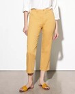 SANDY HIGH WAIST CROPPED CHINO TROUSERS (MANGUE)