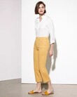 SANDY HIGH WAIST CROPPED CHINO TROUSERS (MANGUE)