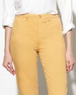 SANDY HIGH WAIST CROPPED CHINO TROUSERS (MANGUE)