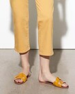 SANDY HIGH WAIST CROPPED CHINO TROUSERS (MANGUE)