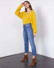 MILO HIGH WAIST CROPPED JEANS (BLUE)