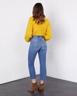 MILO HIGH WAIST CROPPED JEANS (BLUE)