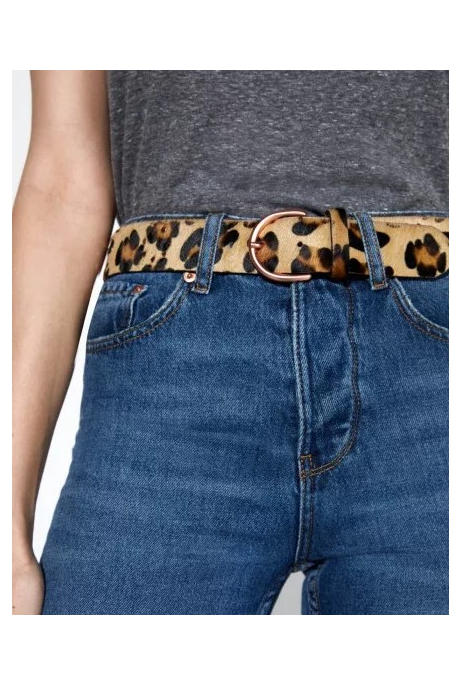 ADELE LEATHER BELT (LEOPARD)