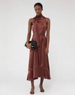 CANNES SATIN DRESS (CINNAMON)