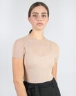 COTTON TULLE CROP TEE (BLUSH)