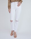 HIGH RISE NOELLA (COOL WHITE DESTRUCTED)