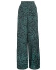 SILK WIDE LEG PANT (GREEN ANIMAL)