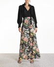 LADYBEETLE SILK WIDE LEG PANTS (MIDNIGHT FLORAL)