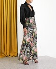 LADYBEETLE SILK WIDE LEG PANTS (MIDNIGHT FLORAL)