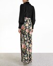 LADYBEETLE SILK WIDE LEG PANTS (MIDNIGHT FLORAL)