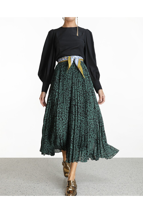 SUNRAY SKIRT (GREEN ANIMAL)