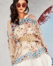 TALKING POINT BLOUSE (NATURAL FLORAL)