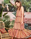 FRILL WE MEET AGAIN DRESS (TAN/PINK)