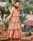 FRILL WE MEET AGAIN DRESS (TAN/PINK)