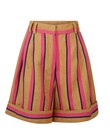 TAN LINES SHORTS (TAN/PINK)