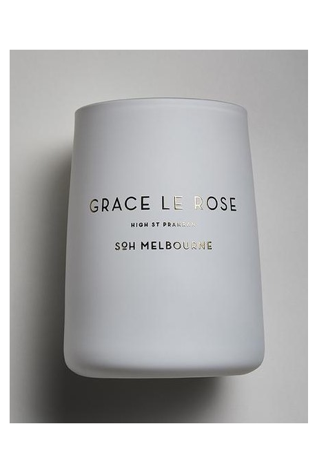 GRACE LE ROSE CANDLE (WHITE MATTE GLASS)