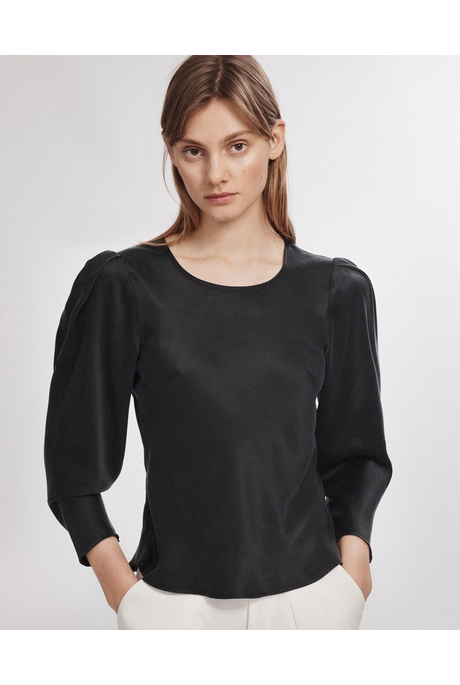 ORiGAMI SLEEVE TOP (BLACK)