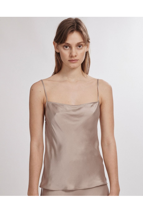 STRAIGHT NECK CAMI (ALUMINIUM)