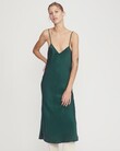 90S SILK SLIP DRESS (EMERALD)