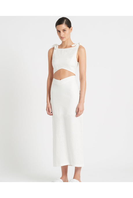 AMBROISE MIDI SKIRT (iVORY)