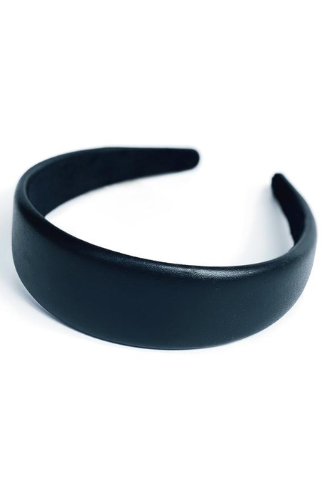 VEGAN LEATHER ALICE BAND (BLACK)