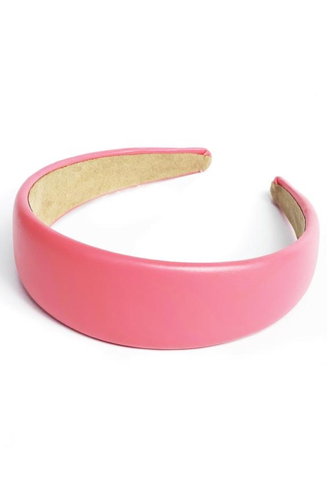 VEGAN LEATHER ALICE BAND (FLAMINGO PINK)