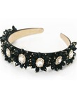 CRYSTAL DAISY ALICE BAND (BLACK)