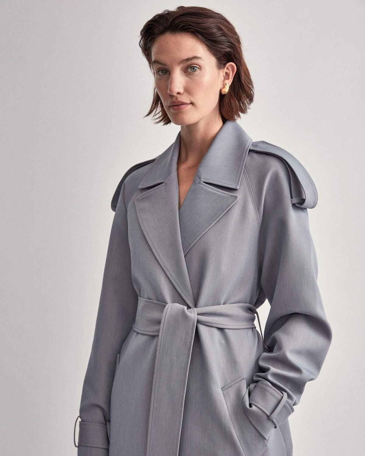 AVARY TRENCH COAT (LIGHT GREY) CAMILLA AND MARC SUMMER 21 Boxing Day Sale