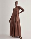 MAJELLA TIERED DRESS (HAZEL BROWN)