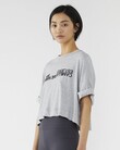 AMELIA CROP LOGO TEE (GREY MARLE)