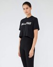 AMELIA CROP LOGO TEE (BLACK)